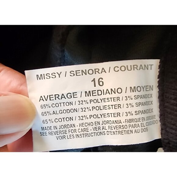 Gloria Vanderbilt Vickie Womens Black Corduroy Pants Stretchy Size 16 Average - Picture 6 of 8